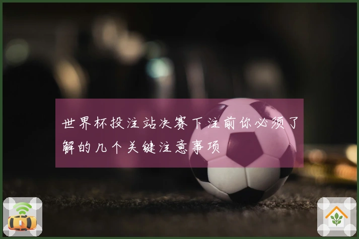 世界杯投注站决赛下注前你必须了解的几个关键注意事项
